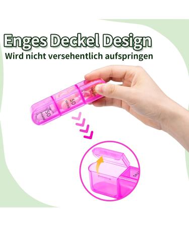 Zoksi 7-Day Tablet Box with 3 Fans - German Pill Organizer | Olive Green Medication Storage with 21 Compartments - Buy Online on GoSupps.com