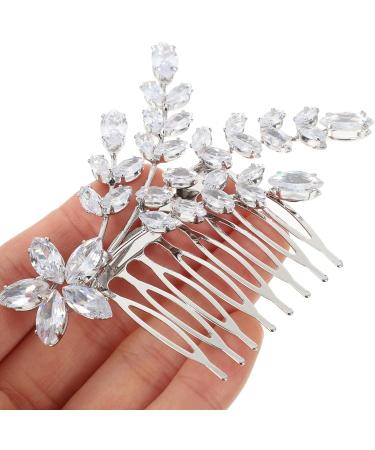 FRCOLOR Accessories bangs comb hair flowers for women wedding bridal headpieces for wedding hair accessories for women wedding hair combs headband rhinestones aluminum alloy Flowers - Buy Online on GoSupps.com