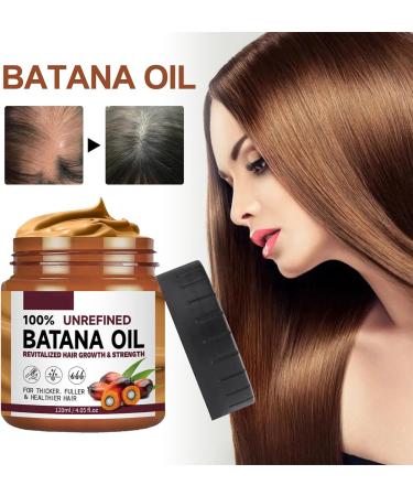 Organic Batana Oil Hair Butter - Promotes Hair Growth, Repairs & Nourishes Damaged Hair | 100% Pure Raw Batana Oil for Healthy Scalp and Hair - Buy Online on GoSupps.com