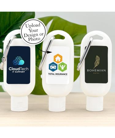 Promotional Sunscreen SPF 30 with Carabiner Custom Sunscreen - Promotional Product/Bulk with Your Logo/Customized - 12 Quantity - Buy Online on GoSupps.com
