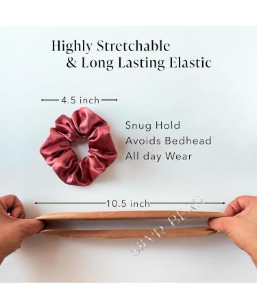 Silvr Bear Luxury Satin Scrunchies SAME 10 COLORS AS PIC Anti-Hair-Breakage Hair Ties Scrunchies Set for Girls Women Best gift for Sister Friend Mom (Earthy Shades) - Buy Online on GoSupps.com