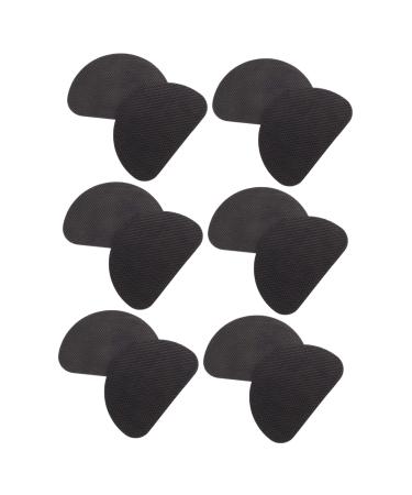 FRCOLOR 12 Pairs Non-Slip Stickers Bottom of Shoes Non Slip Sole Pads Sneaker Protector Non-Slip Shoes Stickers Shoe Clips for Flats Sole Stickers Heel Sole Pads Adhesive Shoe Pads Rubber Black 9X6X0.5CM