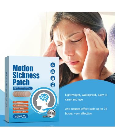 36pcs Waterproof Motion Sickness Patch: Long Lasting & Easy to Paste | Behind Ear Relief for Ships - Buy Online on GoSupps.com