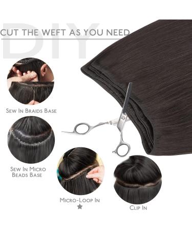 Purchase Salted Real Hair Extensions - 55cm 110g Natural Black Tresses for Sew-In | Premium Quality Hair Wefts - Buy Online on GoSupps.com