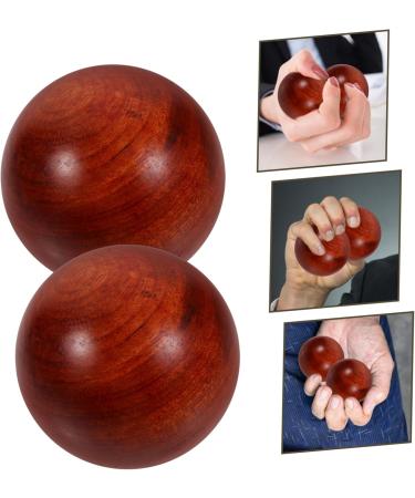 Beaupretty Wooden Handicraft Massage Balls - 4 PCS Stress-Relief & Muscle Stretching Tools - 5x5cm Mahogany & Bamboo Gymnastics Balls - Buy Online on GoSupps.com