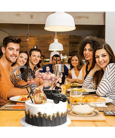 Birthday Cake Decorating Supplies Cake Accents for Men and Women Happy Birthday Theme Cake Decorations Beautiful Decorations for Baking Cakes (6 PCS) - Buy Online on GoSupps.com