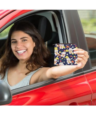 DOITOOL 4 Pcs Maneki Neko Cat Dog Sanitary Napkin Storage Bags - Zipper Menstrual Pad Pouches for Nursing Pad and Tampons - First Period Holder and Lipstick Purse - Buy Online on GoSupps.com