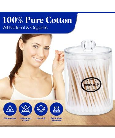 2-Pack 500 Count Q-tip Cotton Swabs - Soft & Firm Buds for Hygiene & Beauty Care - Includes 2 Peaknip Holders - Buy Online on GoSupps.com