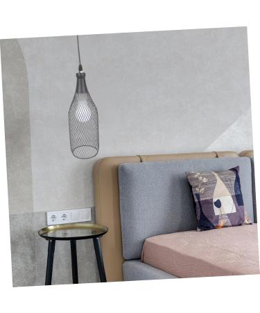 Artibetter Restaurant Iron Fixture Hanging Living Chandelier Industrial Metal Ceiling Light Room Pendant Lamp Black 33x14cm - Buy Online on GoSupps.com