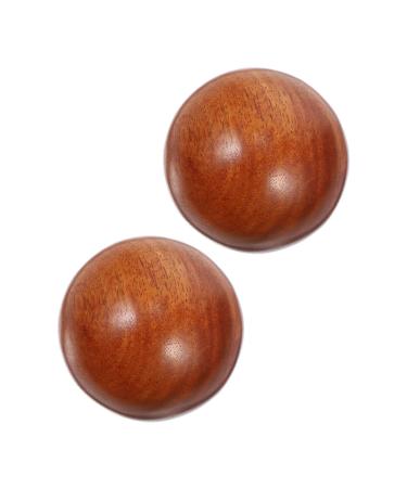 Abaodam 2st Health Ball Handball Baoding balls made of wood Massage balls for the foot muscles Physically Masajeador de Pies Poor massage roller with spikes scaffolding pear rosewood red 5.5x5.5cm