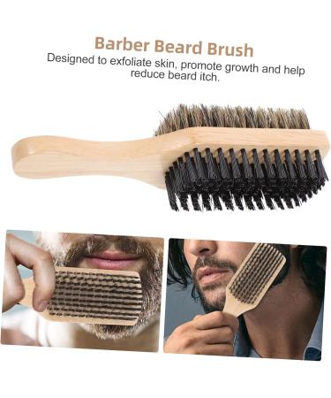 Double-Sided Beard Brush | Healeved Mustache & Hair Cutting Brush | Salon Quality Nylon Shaving Brush (17.5x5x4.4cm) - Perfect for Men s Grooming - Buy Online on GoSupps.com