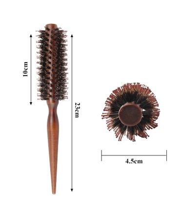 Professional Round Hairbrush with Wild Boar Bristles & Natural Wooden Handle | Anti-Static Blow-Drying Tool for Perfect Styling - Buy Online on GoSupps.com