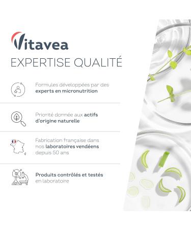 Fer Bisglycinate 14 mg + Vitamine C & Cuivre - Haute absorption R duit la Fatigue Soutien Immunitaire - Avec Cuivre - 120 g lules Vegan - Fabriqu en France - Vitavea - Buy Online on GoSupps.com
