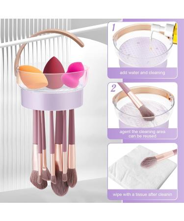 Professional Makeup Brush Cleaner Mat & 3-in-1 Cleaning Bowl - Multi-Functional Makeup Tool Holder for Perfectly Clean Brushes - Buy Online on GoSupps.com