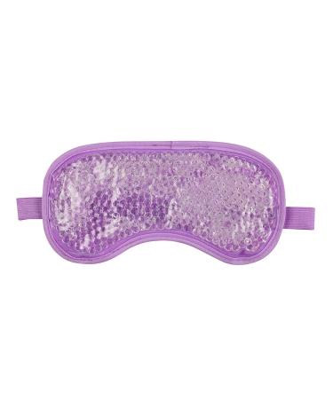 IdeaWorks Gel Bead Eye Mask Hot or Cold Therapy Plush Back Purple