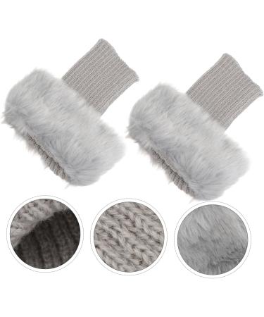 ToddMomy Boot Covers - 2 Pairs of Women's Knitted Boot Warmers & Fur Boot Cuffs | Stylish Leg Warmers for Beautiful Legs - Buy Online on GoSupps.com