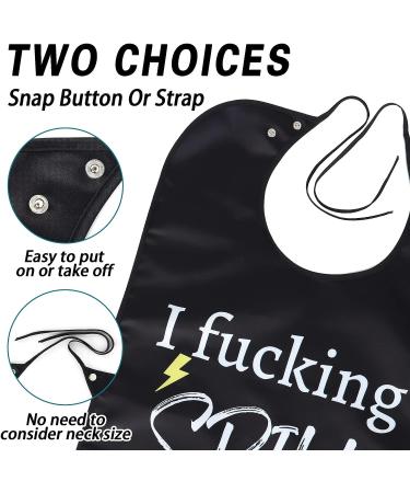 Funny Adult Bibs with Crumb Catcher | Washable & Waterproof | Reusable Gag Gift for Men, Women & Elderly | White Elephant Gift | B Style - Buy Online on GoSupps.com