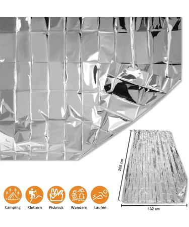 ANCwear Emergency Blankets 6 Pack - Foil Mylar Thermal Space Blankets for Outdoors, Hiking, Survival, First Aid - 52 x 82 Inches - Buy Online on GoSupps.com