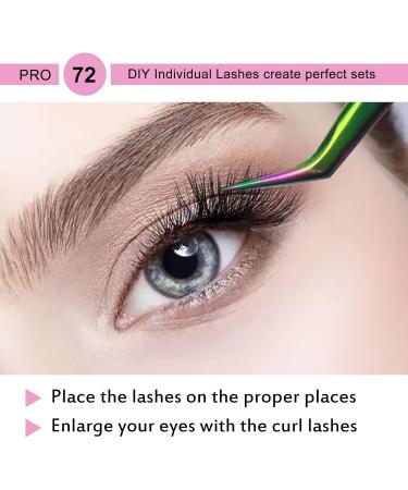 DIY Eyelash Extension: Cluster Lashes 72 Pcs Attraction D-16mm - Easy to Apply Individual Lashes for Home Use - Buy Online on GoSupps.com
