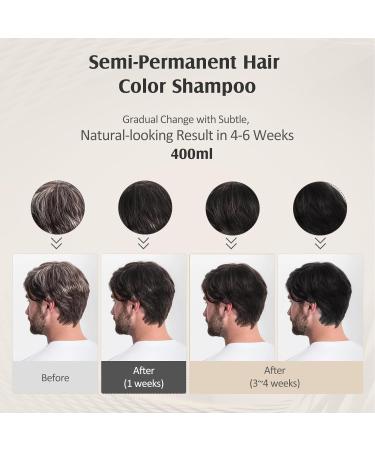 400ml Black Hair Shampoo: Herbal Hair Color Dye for Men and Women - Semi-Permanent, Gentle Formula for Smooth, Shiny Results - Buy Online on GoSupps.com