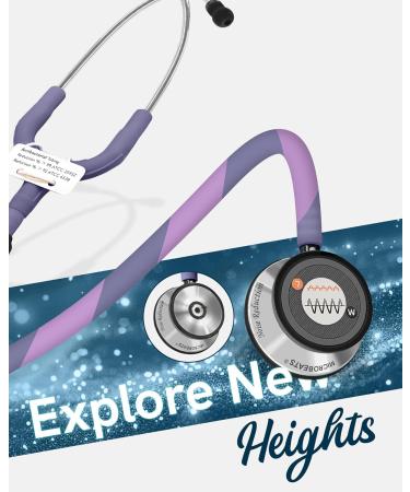 Buy FriCARE Purple Stethoscope | Pediatric Dual Head Estetoscopio Kit - Graduation Gift with Tunable Diaphragm & 12 Zodiac Tags for Scrubs - Buy Online on GoSupps.com