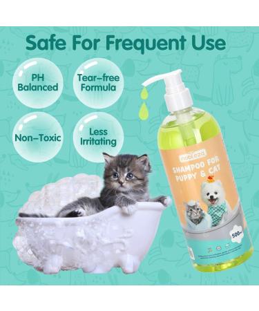 Nobleza Puppy Shampoo - Mild Safe & Non-Toxic Dog & Cat Shampoo for Smooth Fur & Odor Control with Coconut Fragrance (500ml) - Buy Online on GoSupps.com