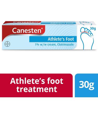 Canesten Athlete's Foot Cream 30g - Effective Treatment for Fungi - Antifungal Cream - Soothes Itching - Big Pack - Buy Online on GoSupps.com