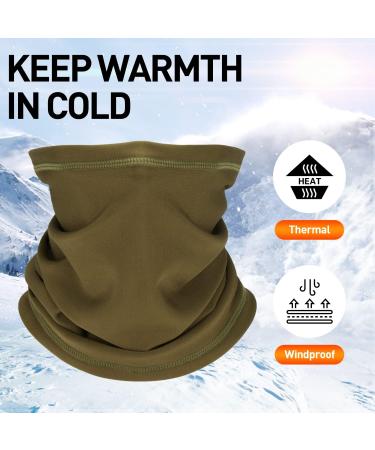 Arcweg Neck Warmers for Winter | Thermo Multifunctional Hose Scarf | Unisex Neck Gaiter for Skiing Biking & Outdoor Sports - Olive - Buy Online on GoSupps.com