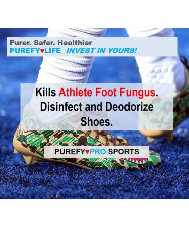 Purefypro Sports Equipment Disinfectant Spray - (16oz  2pk) Kills 99.9999% MRSA  HIV  Athlete Foot Fungus  Virus and Fungi. No Rinse  No Residue. Great For Sports Pads  Yoga Mats  Shoes  Boxing Gloves and Gym Equipment - Buy Online on GoSupps.com