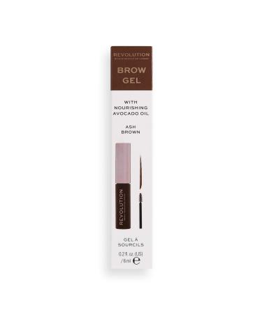 Makeup Revolution, Eyebrow Gel, Ash Brown, 6ml