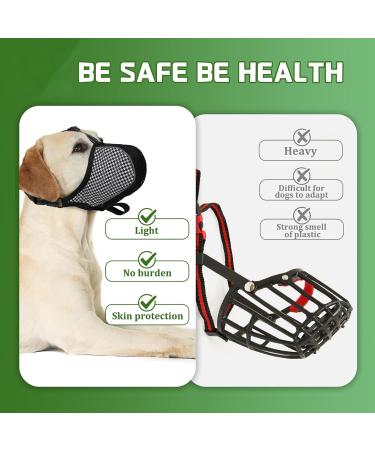 Breathable Muzzle for Large Dogs | Reflective & Adjustable Dog Mask - Prevent Biting & Chewing - Buy Online on GoSupps.com