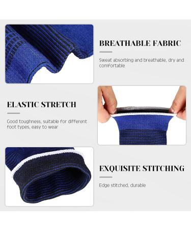 Kids Ankle Support Compression Brace Set | 2 Pairs Black/Dark Blue | 5-10 Years | Ankle Sleeve for Jogging, Running, Walking - Buy Online on GoSupps.com