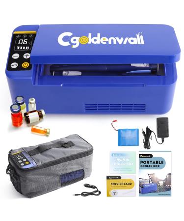 CGOLDENWALL Insulin Cooler Travel Case 7 * 2.9 * 1.2In Medicine Refrigerator with 2-8 Intelligent Constant Temperature Alarm System & LED Display for Car Home Travel - Buy Online on GoSupps.com