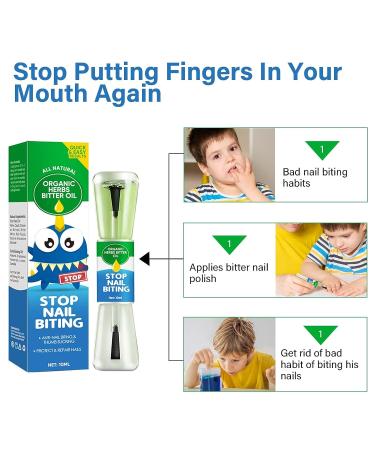 Stop Nail Biting & Thumb Sucking with Safe Natural Plant Extract - Kids & Adults Nail Care Solution - Buy Online on GoSupps.com