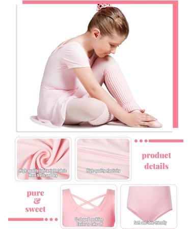 Girls Toddler Ballet Leotard 2-Pack with Skirt | Short Sleeve Dance Dress Tutu | Black Pink | Size 2-4 Years - Buy Online on GoSupps.com
