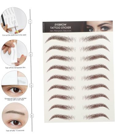 FOMIYES 63 Sheets Waterproof Eyebrow Stickers 3d Stickers False Eyebrows 6d Hair-like Eyebrows Stickers Miss - Buy Online on GoSupps.com