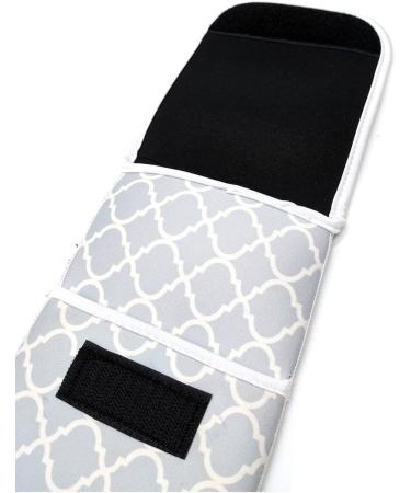 ALLENLIFE Women's Heat Resistant Neoprene Curling Iron Holder - Grey Chevron Travel Storage Bag - Buy Online on GoSupps.com