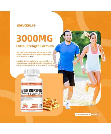ElevateLife Berberine Supplement - Berberine 1500mg Per Serving 120 Capsules - Berberine HCI - Berberine Plus - Plus Pure True Ceylon Cinnamon Berberine HCI Root Supplements Pills 120 Count (Pack of 1) - Buy Online on GoSupps.com
