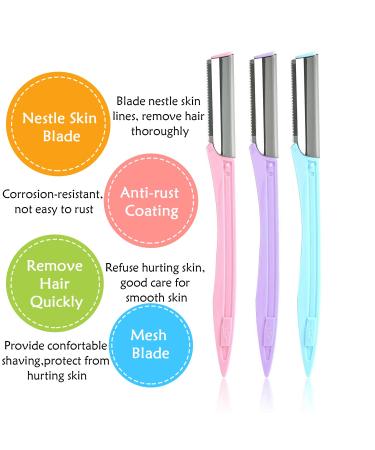 Women's Face Razor - Facial Hair Removal & Eyebrow Shaper with Safety Covers - Dermaplaning Tool for Sensitive Skin - Travel Essential - Buy Online on GoSupps.com