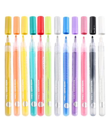 Nail Drawing Pen - 12 Color 3D Nail Drawing Pens Quick Dry Liners Long Lasting Nail Drawing Pen Set No Smell Pens Manicure Pens