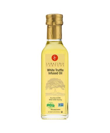 Sabatino Tartufi White Truffle Infused Olive Oil - All Natural, Vegan, Vegetarian, Kosher - 3.4oz - Buy Online on GoSupps.com