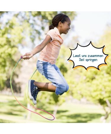 Qetlavee Adjustable Jump Rope for Kids - 2 Pieces 220cm Wooden Handles Perfect Gift for Boys & Girls Ages 6-10 - Blue & Pink - Buy Online on GoSupps.com