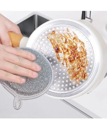 Tainrunse Sponge Wire Dishcloths Double-ply Cleaning Pads 5/10 Pcs Dishwashing Rags for Wet Dry Multipurpose Double-sided Non Scratch Dishcloth Silver 5pcs 5pcs Silver - Buy Online on GoSupps.com