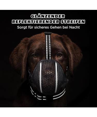 Bonthee Dog Muzzle - Soft Breathable Mesh for Small & Medium Dogs | Adjustable Reflective Puppy Muzzlers for Grooming & Safety - Buy Online on GoSupps.com