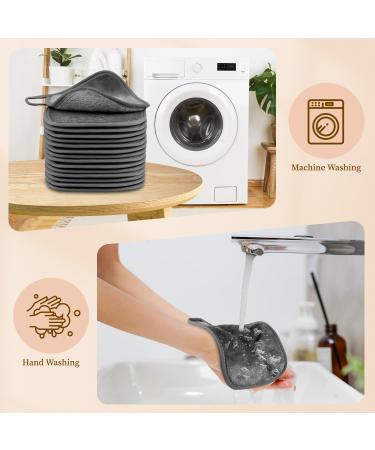 NineEigh 15-Piece Washable Microfiber Makeup Towels | Reusable 15x15 cm Face Cleaning Cloths for Daily Use & Travel | Gray - Buy Online on GoSupps.com