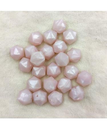 30pcs Pearl Pink 17mm Silicone Icosahedron Beads for Mom Jewelry Making - Buy Online on GoSupps.com