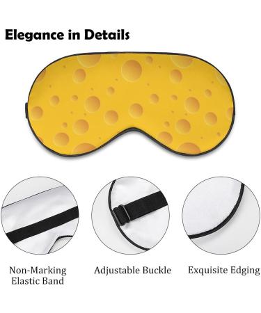 Buy Yellow Cheese Sleep Mask for Women - Adjustable Eye Shades with Elastic Strap for Better Sleep - Buy Online on GoSupps.com