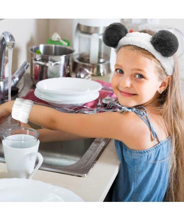Panda Spa Headband and Wristband Set - Soft Coral Fleece with Bear Ears | Ideal for Face Washing and Spa Experience - Women and Girls - Buy Online on GoSupps.com