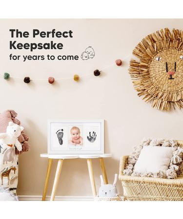 Inkless Baby Hand and Footprint Kit Frame - Personalized Newborn Picture Frame - Mess-Free Baby Keepsake - Baby Shower Gift (Alpine White) - Buy Online on GoSupps.com
