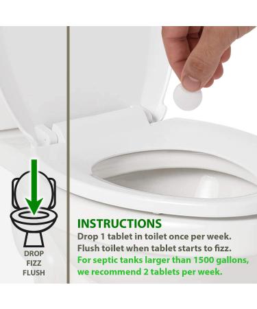 Septic Tank Treatment Tablets | 52 Weekly Fizz Tabs | 1 Year Supply | Safe for Plumbing | Natural & Effective - Buy Online on GoSupps.com